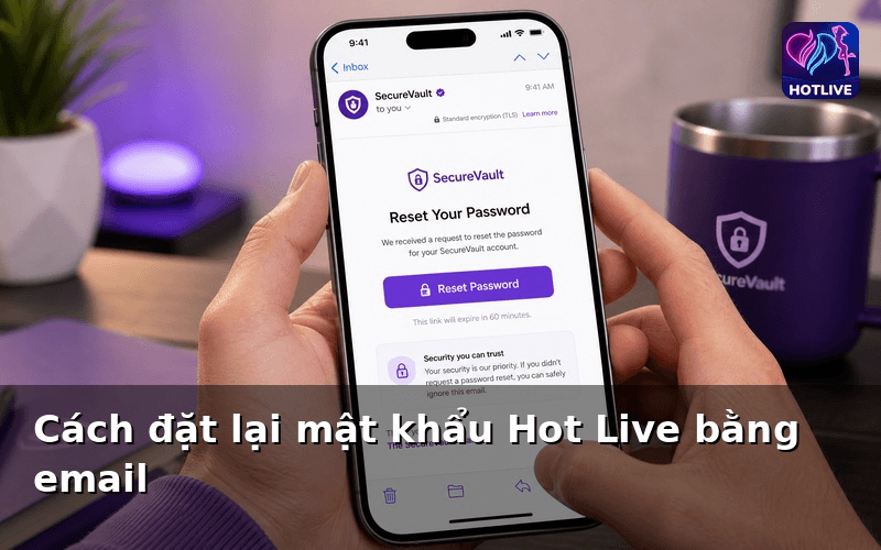 Cách đặt lại mật khẩu Hot Live bằng email