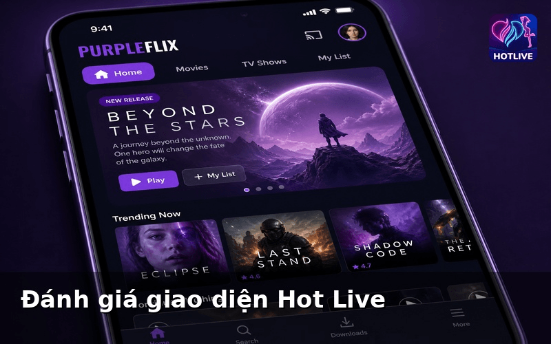 Đánh giá giao diện Hot Live