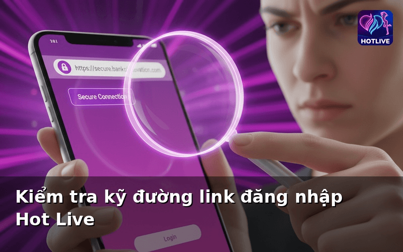 Kiểm tra kỹ đường link đăng nhập Hot Live