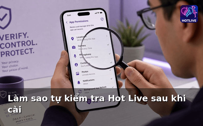 Làm sao tự kiểm tra Hot Live sau khi cài?