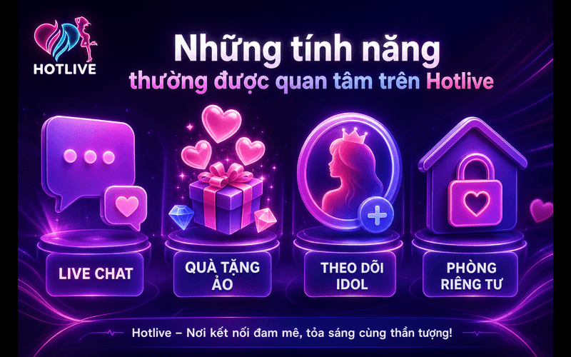 Những tính năng thường được quan tâm trên Hotlive
