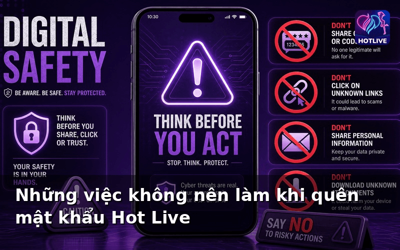 Những việc không nên làm khi quên mật khẩu Hot Live
