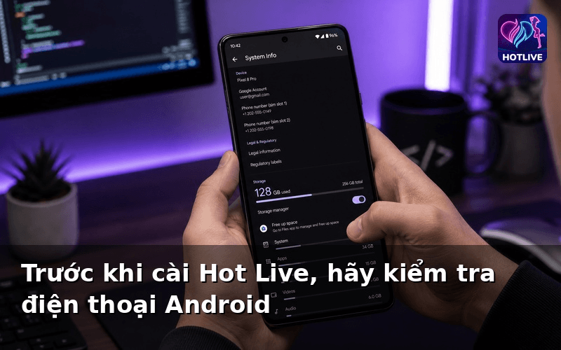 Trước khi cài Hot Live, hãy kiểm tra điện thoại Android