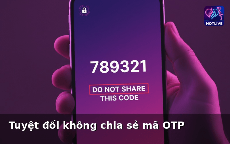 Tuyệt đối không chia sẻ mã OTP