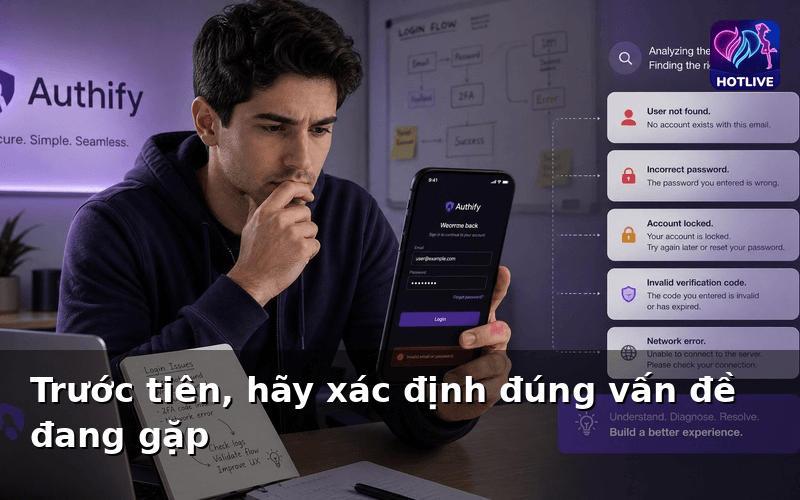 Trước tiên, hãy xác định đúng vấn đề đang gặp