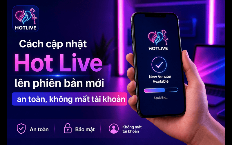 Cách cập nhật Hot Live lên phiên bản mới an toàn, không mất tài khoản