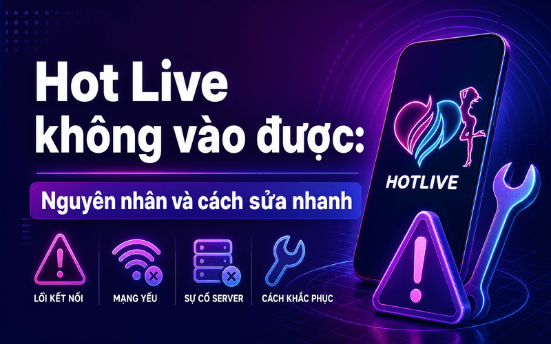 Hot Live không vào được: Nguyên nhân và cách sửa nhanh