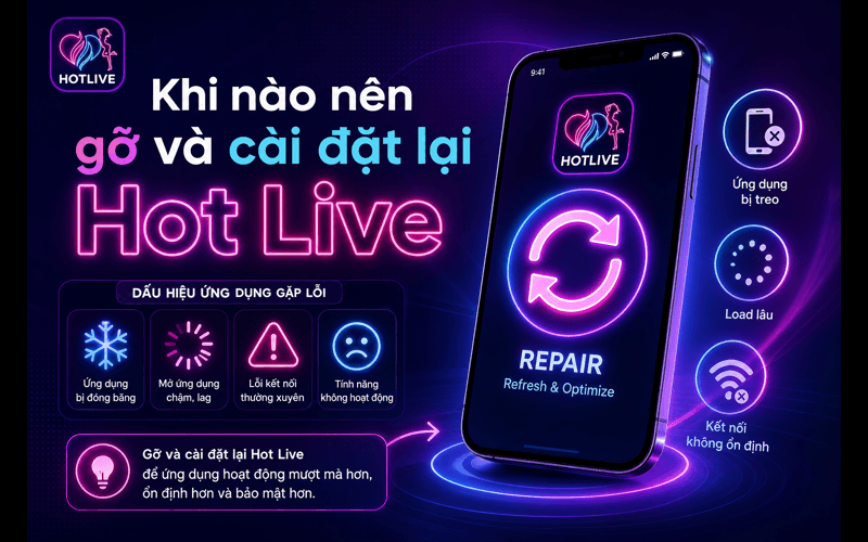 Khi nào nên gỡ và cài đặt lại Hot Live?