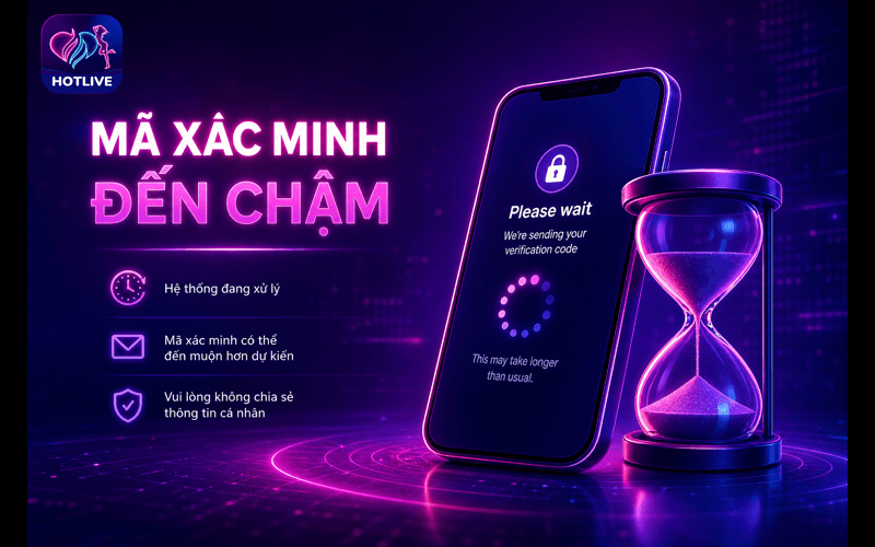 Mã xác minh đến chậm