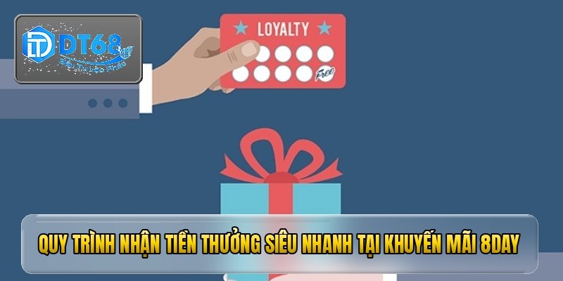 Quy trình nhận tiền thưởng siêu nhanh tại khuyến mãi 8day